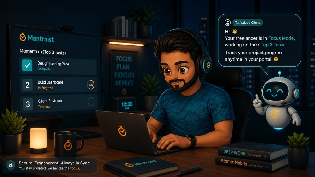 Mantraist Dashboard Workspace and Client Portal